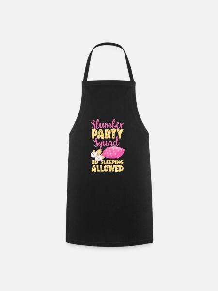 Übernachtungsparty Pyjama Pyjamaparty - Kochschürze - Schwarz