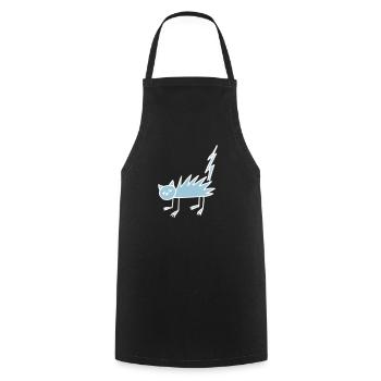 Cat Halloween Zombie Undead Lightning Gift Funny - Cooking Apron - black - Front - AI Model Male 185 dark (185cm)