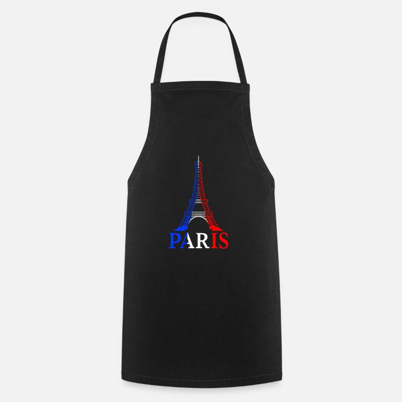 PARIS Frankreich Eiffelturm Blau Rot Weiß Geschenk - Kochschürze - Schwarz