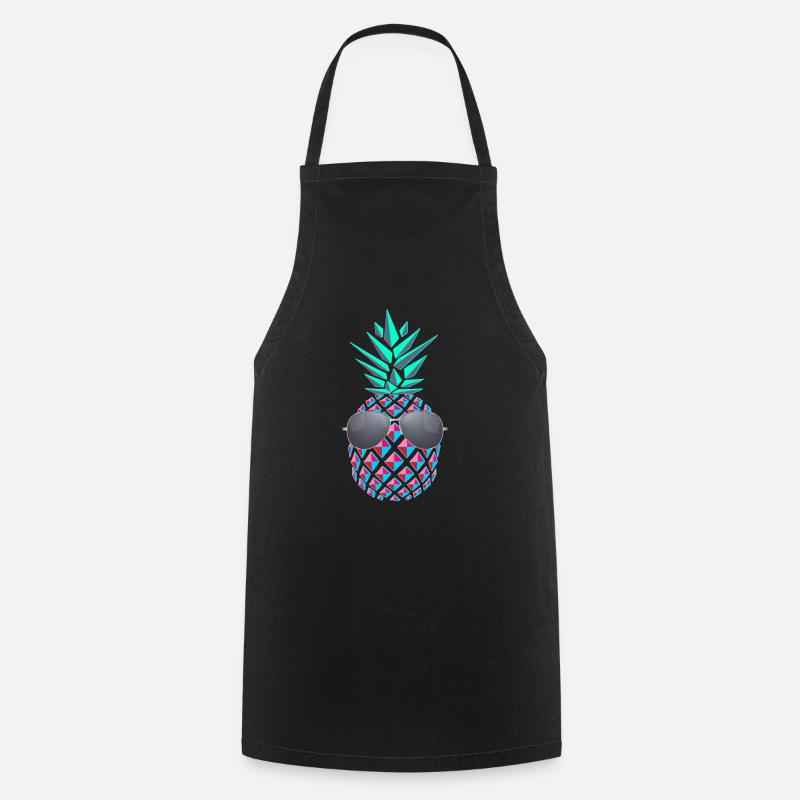 cool pineapple - Cooking Apron - black