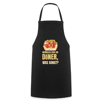 Natürlich Döner Kebab Was sonst - Kochschürze - Schwarz - Vorne - AI Model Male 185 dark (185cm)