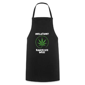 Inflation? Smoke I away - Cooking Apron - black - Front - AI Model Male 185 dark (185cm)