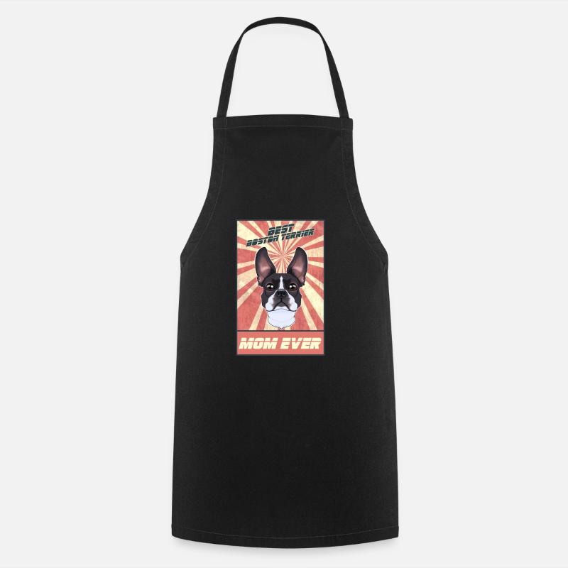 Meilleure maman Boston Terrier Jamais I Boston Terrier - Tablier de cuisine - noir