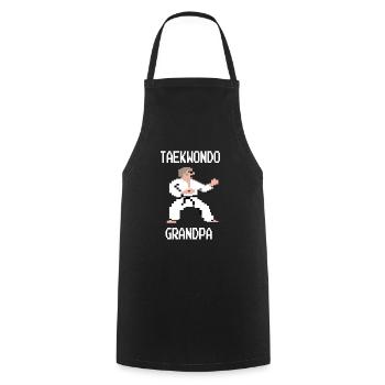 T-shirt Taekwondo Grandpa Tae Kwon Do Opa TKD Opi - Tablier de cuisine - noir - Devant - AI Model Male 185 dark (185cm)