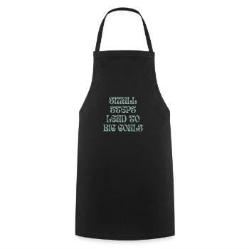 Small steps lead to big goals - Cooking Apron - black - Front - AI Model Male 185 dark (185cm)