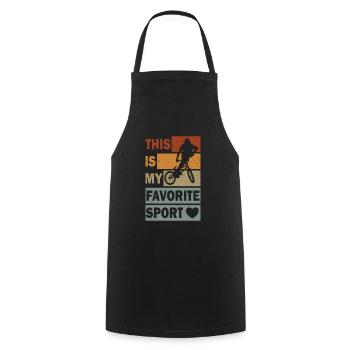 Extremsport BMX Halfpipe Bruch - Kochschürze - Schwarz - Vorne - AI Model Male 185 dark (185cm)