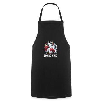 A Husky Boxing King Boxer Sports Strength Gym - Cooking Apron - black - Front - AI Model Male 185 dark (185cm)