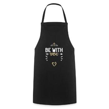 Be With You - Jesus - Cooking Apron - black - Front - AI Model Male 185 dark (185cm)