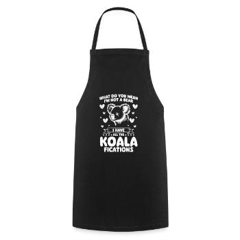 Koala Bär Süß Outback - Kochschürze - Schwarz - Vorne - AI Model Male 185 dark (185cm)