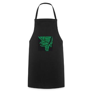 Feuille pixel art - Tablier de cuisine - noir - Devant - AI Model Male 185 dark (185cm)