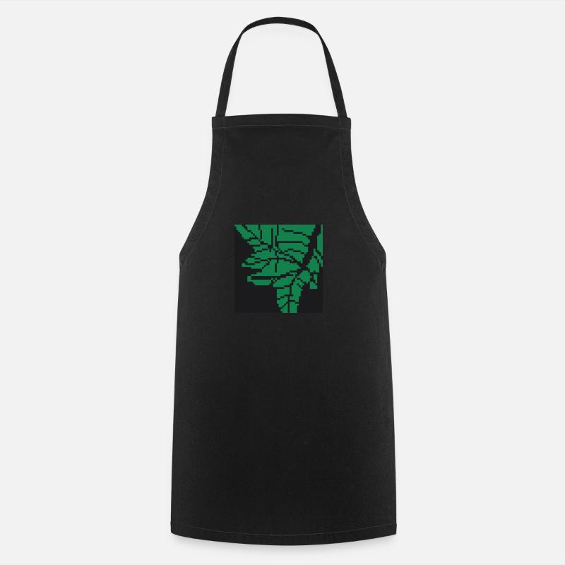 Feuille pixel art - Tablier de cuisine - noir