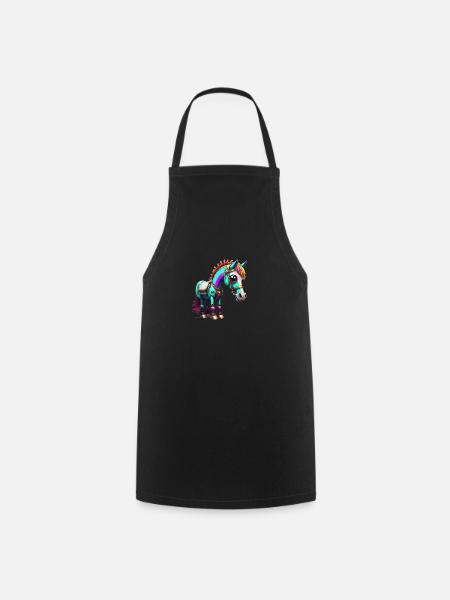 Robot Horse - Cooking Apron - black