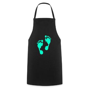 Empreintes humaines - Tablier de cuisine - noir - Devant - AI Model Male 185 dark (185cm)