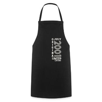 22nd Birthday Man July Vintage 2001 Legendary - Cooking Apron - black - Front - AI Model Male 185 dark (185cm)