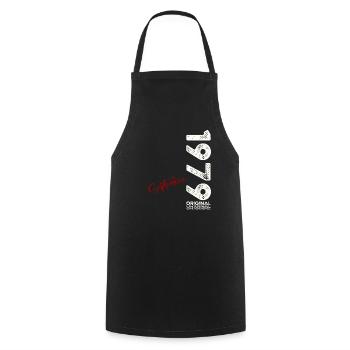45th Birthday Legend September 1979 Volume 79 - Cooking Apron - black - Front - AI Model Male 185 dark (185cm)