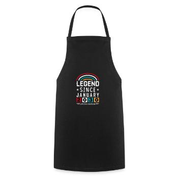2030 Legend Since Birthday Gift January - Cooking Apron - black - Front - AI Model Male 185 dark (185cm)
