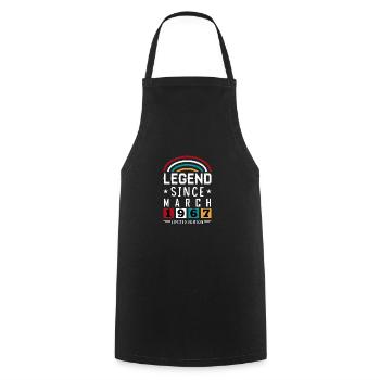 1967 Legend Since Birthday Gift March - Cooking Apron - black - Front - AI Model Male 185 dark (185cm)
