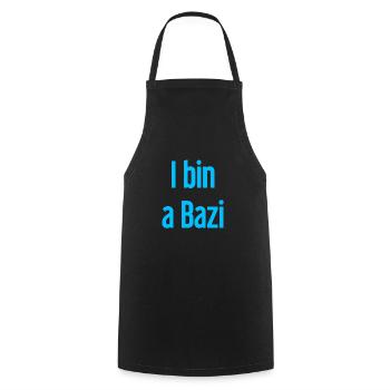 I bin a Bazi – Bayerischer Spruch mit Humor - Kochschürze - Schwarz - Vorne - AI Model Male 185 dark (185cm)