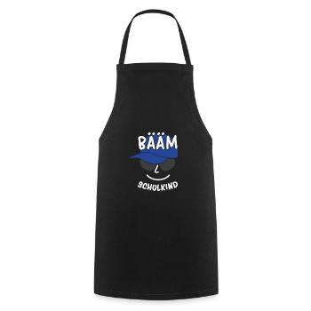Bääm Schulkind cooler Erstklässler Spruch - Kochschürze - Schwarz - Vorne - AI Model Male 185 dark (185cm)