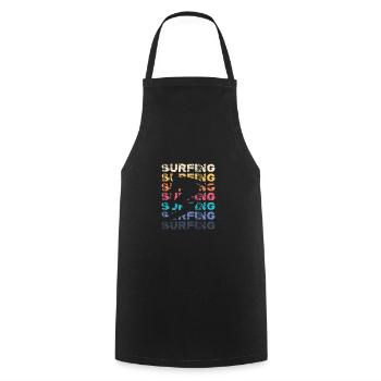Surfing Surfer Surfboard Surf lovers Beach holiday - Cooking Apron - black - Front - AI Model Male 185 dark (185cm)