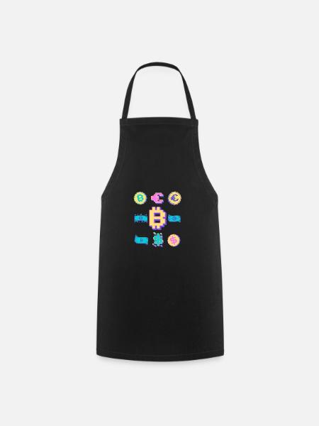 Bitcoin Crypto Btc Blockchain Lovers Crypto Tra - Cooking Apron - black