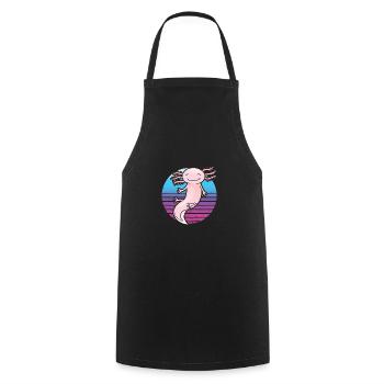 Drôle Axolotl Mignon Kawaii Animal Fun Liebhab - Tablier de cuisine - noir - Devant - AI Model Male 185 dark (185cm)