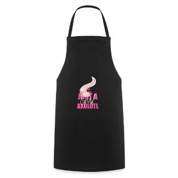 Funny Axolotl Cute Kawaii Animal Fun Liebhab - Cooking Apron - black - Front - AI Model Male 185 dark (185cm)
