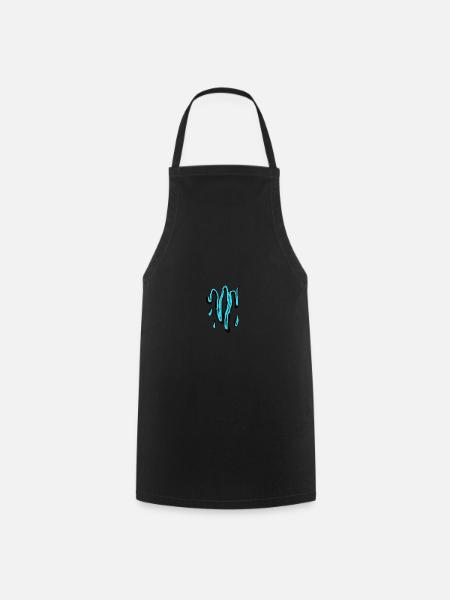 Dripping blue design modern - Cooking Apron - black