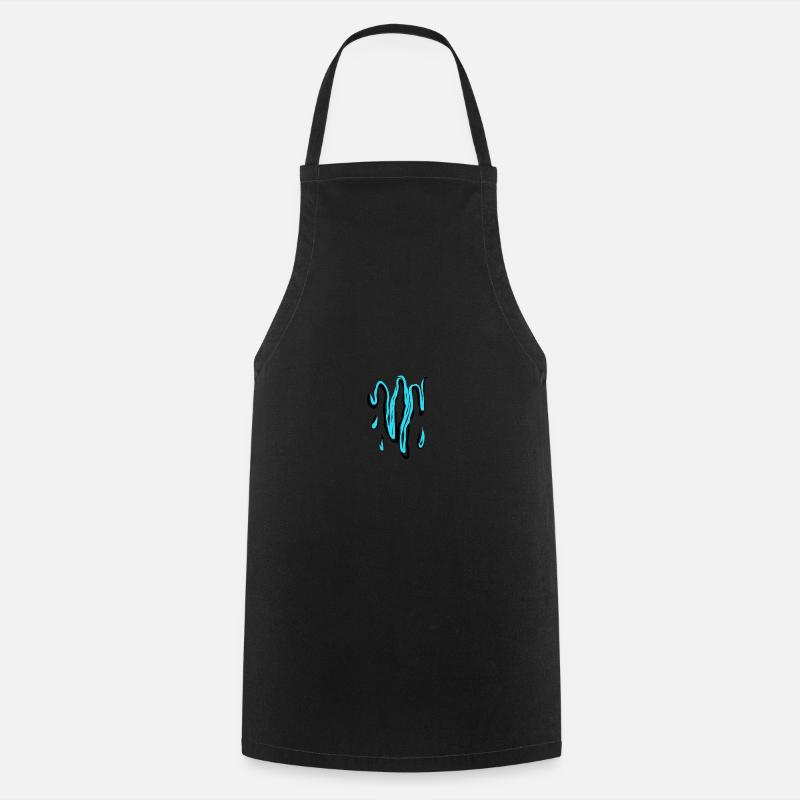 Dripping blue design modern - Cooking Apron - black