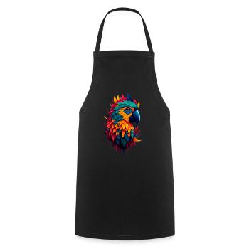 macaw - Cooking Apron - black - Front - AI Model Male 185 dark (185cm)