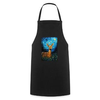 Chevreuil - Tablier de cuisine - noir - Devant - AI Model Male 185 dark (185cm)