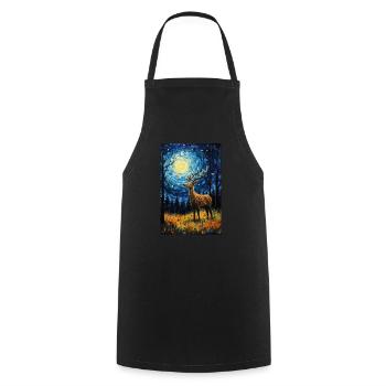 Cerf - Tablier de cuisine - noir - Devant - AI Model Male 185 dark (185cm)