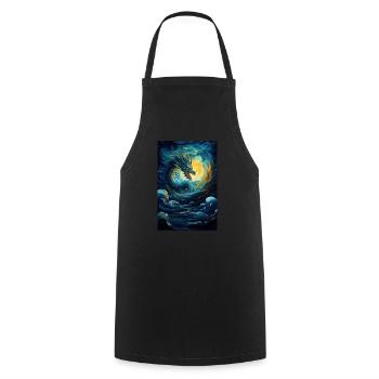 Dragon - Cooking Apron - black - Front - AI Model Male 185 dark (185cm)