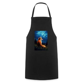 Fox - Cooking Apron - black - Front - AI Model Male 185 dark (185cm)
