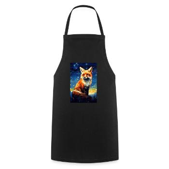 Fox - Cooking Apron - black - Front - AI Model Male 185 dark (185cm)