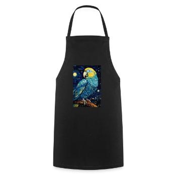Perroquet - Tablier de cuisine - noir - Devant - AI Model Male 185 dark (185cm)
