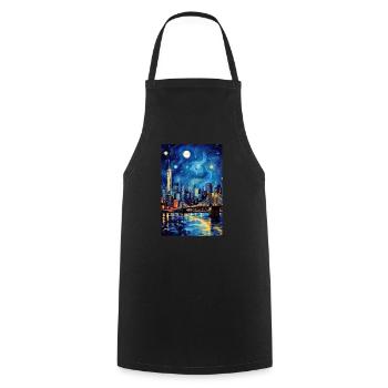New York - Tablier de cuisine - noir - Devant - AI Model Male 185 dark (185cm)