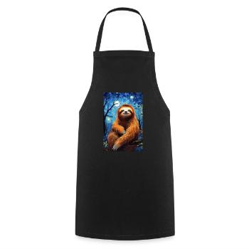 Sloth - Cooking Apron - black - Front - AI Model Male 185 dark (185cm)