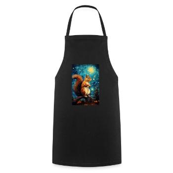 Écureuil - Tablier de cuisine - noir - Devant - AI Model Male 185 dark (185cm)