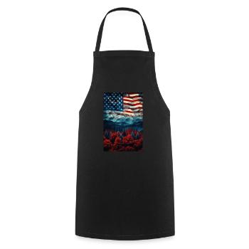 United States - Cooking Apron - black - Front - AI Model Male 185 dark (185cm)