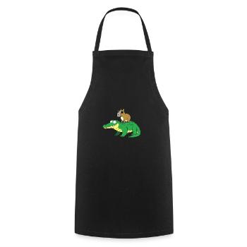 Capybara Sunglasses Taxi Alligator Crocodile - Cooking Apron - black - Front - AI Model Male 185 dark (185cm)