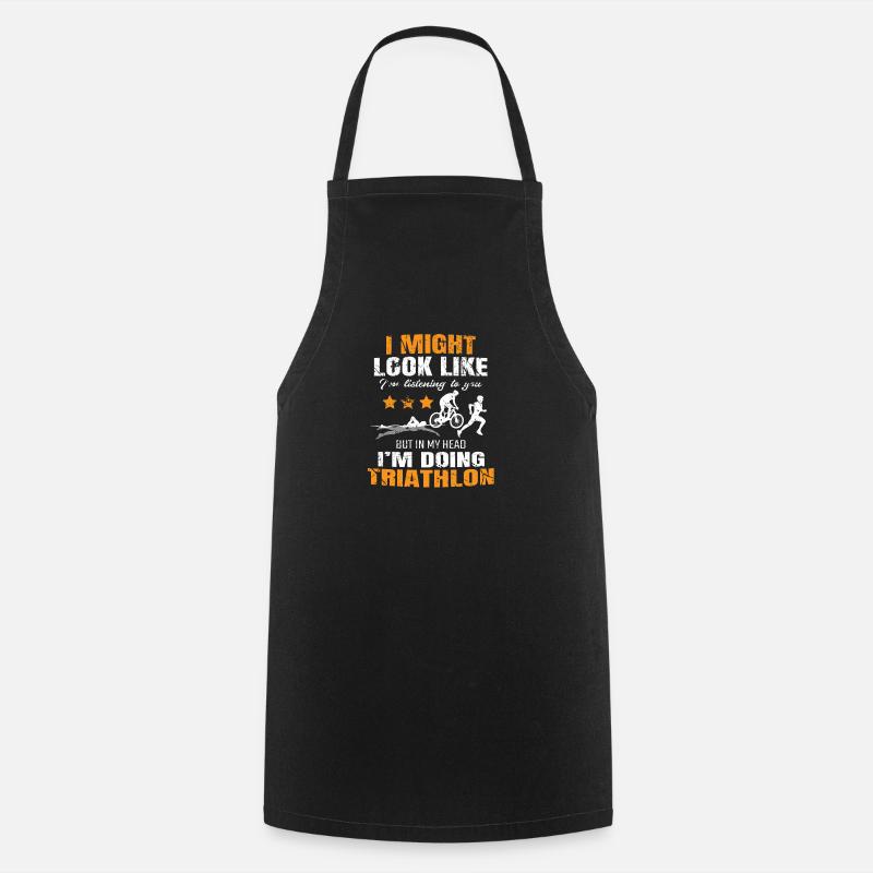 Triathlon - Tablier de cuisine - noir