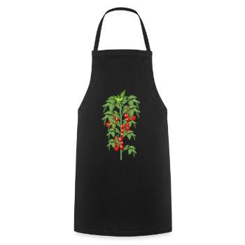 Tomate Garten Tomatenpflanze - Kochschürze - Schwarz - Vorne - AI Model Male 185 dark (185cm)