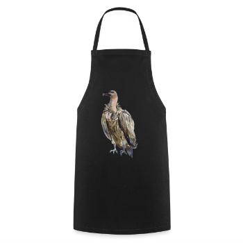 Vautours - Tablier de cuisine - noir - Devant - AI Model Male 185 dark (185cm)