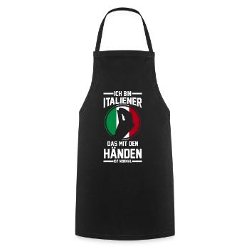 Italien Sardinien Italia Italiener Italienisch - Kochschürze - Schwarz - Vorne - AI Model Male 185 dark (185cm)