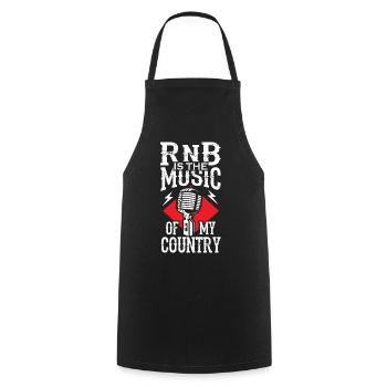 R B is the Music of my Country - Kochschürze - Schwarz - Vorne - AI Model Male 185 dark (185cm)