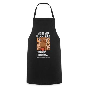 Lustige Katze Stimmung Kaffee Büro Geschenk Fun - Kochschürze - Schwarz - Vorne - AI Model Male 185 dark (185cm)