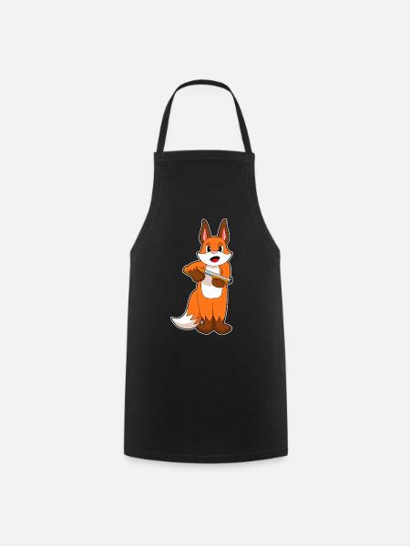 Fuchs Schrotflinte - Kochschürze - Schwarz