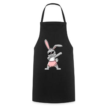 Dab Dance Bunny T-Shirt Design - Cooking Apron - black - Front - AI Model Male 185 dark (185cm)