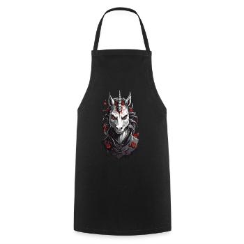 Vampire Unicorn Dark Halloween Mysticism Design - Cooking Apron - black - Front - AI Model Male 185 dark (185cm)